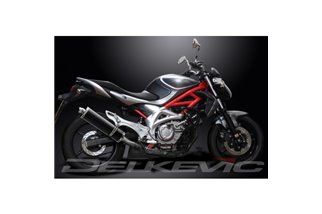 SUZUKI SFV650 GLADIUS 2009-2016 450MM OVAL CARBON BSAU SILENCER EXHAUST KIT