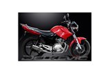 YAMAHA YBR125ED 2005-16 SISTEMA DI SCARICO COMPLETO SILENZIATORE TONDO INOX DA 200 MM