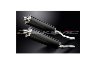 YAMAHA XJ600N XJ600S DIVERSION 92-04 450MM OVALE CARBONIO BSAU SILENZIATORE SCARICO