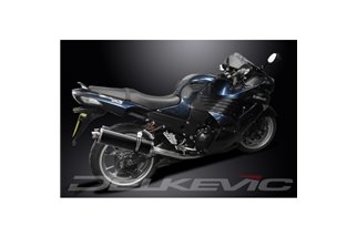 KAWASAKI ZZR1400 NINJA 2006-2007 KIT SCARICO SILENZIATORE BSAU CARBONIO OVALE DA 450 MM