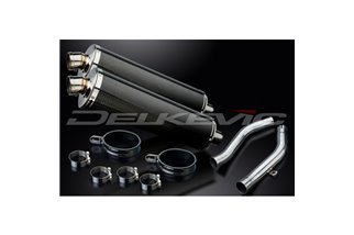 KAWASAKI Z1000 2003-2006 KIT SCARICO SILENZIATORE BSAU CARBONIO OVALE DA 450 MM