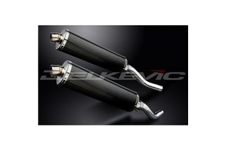 KAWASAKI Z1000 2003-2006 450MM OVAL CARBON BSAU SILENCER EXHAUST KIT