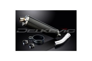 SUZUKI SV400 SV650 2003-2015 450MM OVAL CARBON BSAU SILENCER EXHAUST KIT