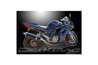 SUZUKI SV400 SV650 2003-2015 450MM OVAL CARBON BSAU SILENCER EXHAUST KIT