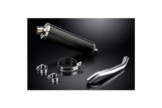 KAWASAKI Z750 2004-2006 KIT SCARICO SILENZIATORE BSAU CARBONIO OVALE DA 450 MM