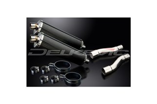 KAWASAKI GPZ500S 1987-2007 450MM OVAL CARBON BSAU SILENCER EXHAUST KIT