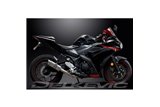 YZFR3 YZF-R3 2015-2024 / MINI 200MM (8 POLLICI) SILENZIATORE TONDO SISTEMA COMPLETO 2-1 ACCIAIO INOSSIDABILE 304