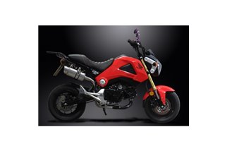 HONDA MSX125 GROM 13-15 PARAFANGO SISTEMA DI SCARICO COMPLETO 200MM ACCIAIO INOX TONDO