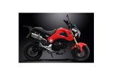 HONDA MSX125 GROM 13-15 PARAFANGO SISTEMA DI SCARICO COMPLETO 200MM ACCIAIO INOX TONDO