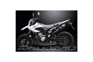 YAMAHA WR125X 2009-2018 SISTEMA DI SCARICO COMPLETO SILENZIATORE OVALE IN CARBONIO DA 225 MM