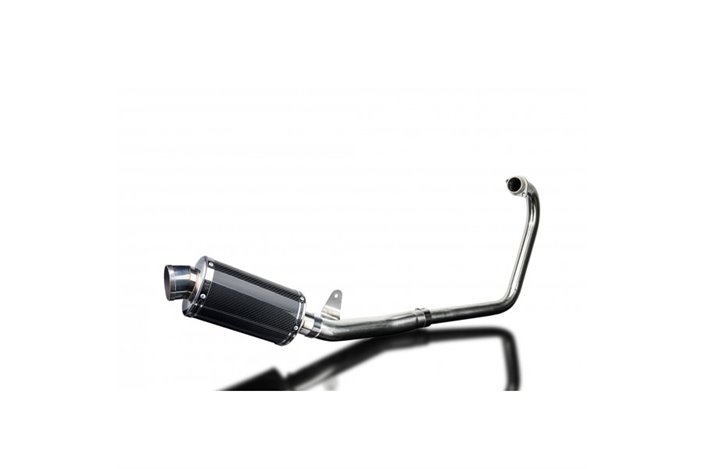 HONDA CBF250 2004-2012 FULL EXHAUST SYSTEM 225MM CARBON OVAL SILENCER