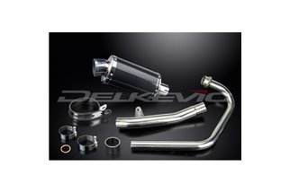 HONDA CBF250 2004-2012 SISTEMA DI SCARICO COMPLETO SILENZIATORE OVALE IN CARBONIO DA 225 MM