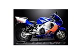 SISTEMA DI SCARICO HONDA CBR900RR FIREBLADE 1992-99 SILENZIATORE OVALE IN CARBONIO DA 225 MM