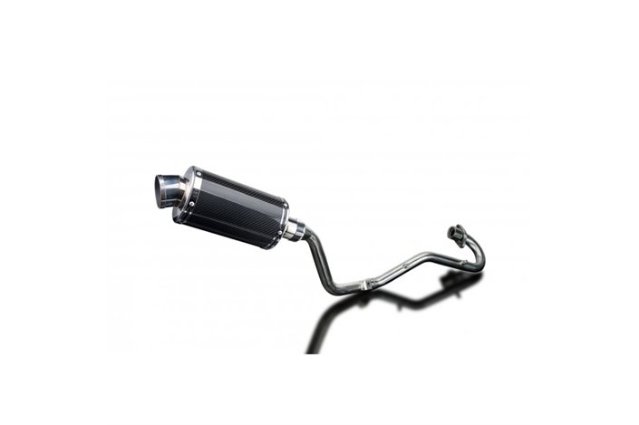 HONDA XR125L 2003-2010 FULL EXHAUST SYSTEM 225MM CARBON OVAL SILENCER