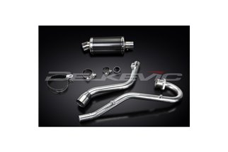 HONDA XR125L 2003-2010 SISTEMA DI SCARICO COMPLETO SILENZIATORE OVALE IN CARBONIO DA 225 MM