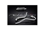 HONDA XR125L 2003-2010 SISTEMA DI SCARICO COMPLETO SILENZIATORE OVALE IN CARBONIO DA 225 MM