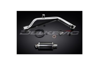 HONDA CB125F 2015-2018 SISTEMA DI SCARICO COMPLETO SILENZIATORE OVALE IN CARBONIO DA 225 MM