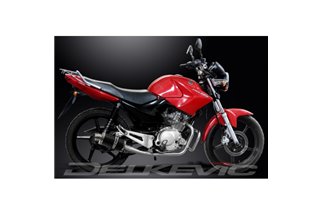 YAMAHA YBR125ED 2005-16 SISTEMA DI SCARICO COMPLETO SILENZIATORE OVALE IN CARBONIO DA 225 MM