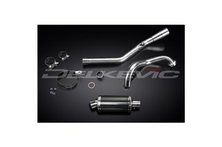 YAMAHA YZF-R125 2014-2016 SISTEMA DI SCARICO COMPLETO SILENZIATORE OVALE IN CARBONIO DA 225 MM