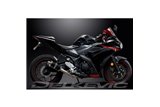 YZFR3 YZF-R3 2015-2024 / DS70 SILENZIATORE OVALE IN FIBRA DI CARBONIO DA 225 MM (9 POLLICI) SISTEMA COMPLETO 2-1