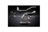 SUZUKI DR125SM 2009-14 SISTEMA DI SCARICO COMPLETO SILENZIATORE OVALE IN CARBONIO DA 225 MM