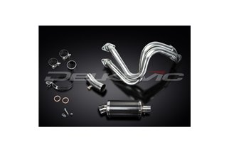 KAWASAKI NINJA 650 2017-21 SISTEMA DI SCARICO COMPLETO SILENZIATORE OVALE IN CARBONIO DA 225 MM