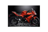 KAWASAKI NINJA 650 2017-21 SISTEMA DI SCARICO COMPLETO SILENZIATORE OVALE IN CARBONIO DA 225 MM