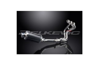 YAMAHA XSR900 16-20 FULL EXHAUST SYSTEM 225MM CARBON OVAL SILENCER