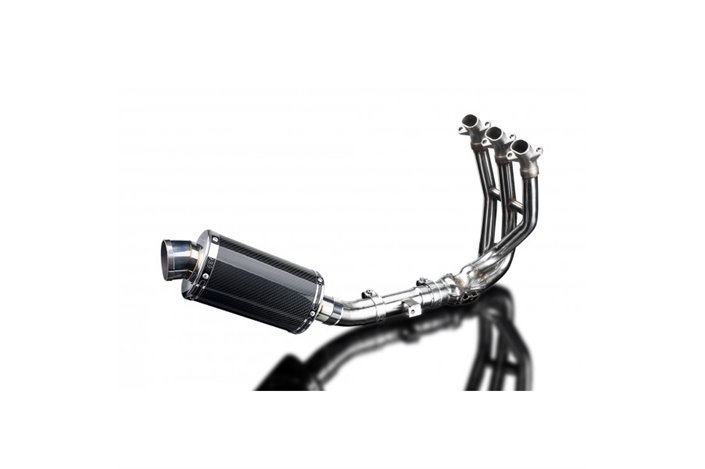 TRIUMPH STREET TRIPLE 675 13-16 DECAT FULL 3-1 EXHAUST 225MM OVAL SILENCER