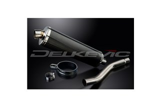 KAWASAKI Z750 2007-2012 KIT SCARICO SILENZIATORE BSAU CARBONIO OVALE DA 450 MM