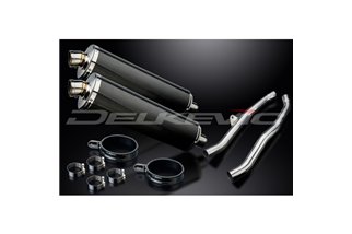 KAWASAKI ZZR1400 NINJA 2008-2011 KIT SCARICO SILENZIATORE BSAU CARBONIO OVALE DA 450 MM