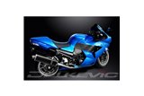 KAWASAKI ZZR1400 NINJA 2008-2011 KIT SCARICO SILENZIATORE BSAU CARBONIO OVALE DA 450 MM