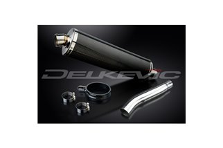 SUZUKI GSXR600 GSX-R600 2008-10 450MM OVAL CARBON BSAU SILENCER EXHAUST KIT