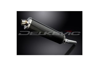 KIT SILENZIATORE SCARICO OVALE IN CARBONIO KAWASAKI 1000 VERSYS 2010-2014 450MM