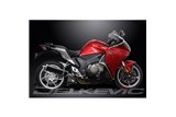 HONDA VFR1200F 2010-2016 450MM OVAL CARBON BSAU SILENCER EXHAUST KIT