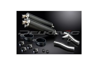 KAWASAKI GTR1000 CONCOURS 86-06 450MM OVAL CARBON BSAU SILENCER EXHAUST KIT