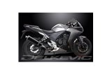 HONDA CBR500R 2013-2015 450MM OVAL CARBON BSAU SILENCER EXHAUST KIT