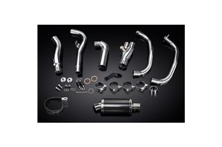 KAWASAKI NINJA 300 2013-19 SCARICO COMPLETO 2-1 SILENZIATORE OVALE IN CARBONIO DA 225 MM