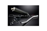 KAWASAKI ZX9R NINJA 2000-2001 450MM OVAL CARBON BSAU SILENCER EXHAUST KIT