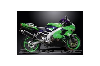 KAWASAKI ZX9R NINJA 2000-2001 KIT SCARICO SILENZIATORE BSAU CARBONIO OVALE DA 450 MM