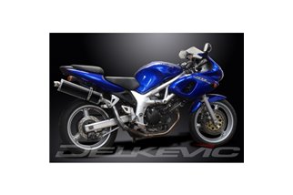 SUZUKI SV650 1998-2002 KIT SCARICO SILENZIATORE BSAU CARBONIO OVALE 450MM HI-LEVEL