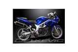 SUZUKI SV650 1998-2002 KIT SCARICO SILENZIATORE BSAU CARBONIO OVALE 450MM HI-LEVEL