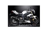 TRIUMPH STREET TRIPLE 675 13-16 KIT SCARICO SILENZIATORE BSAU OVALE IN CARBONIO DA 450 MM