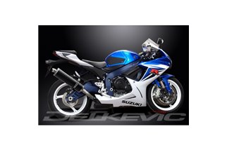 SUZUKI GSXR750 2011-2016 L1-L6 450MM OVALE CARBONIO BSAU KIT SCARICO SILENZIATORE