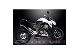 KAWASAKI Z800E 2013-2016 KIT SCARICO SILENZIATORE BSAU CARBONIO OVALE DA 450 MM