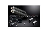 KAWASAKI EN500C 1996-2009 450MM OVAL CARBON BSAU SILENCER EXHAUST KIT