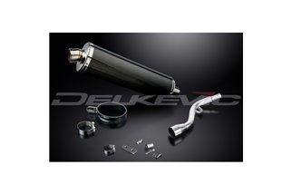 SUZUKI DR125 SM 2005-2014 KIT SCARICO SILENZIATORE BSAU CARBONIO OVALE DA 450 MM