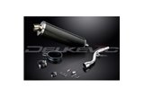 SUZUKI DR125 SM 2005-2014 450MM OVAL CARBON BSAU SILENCER EXHAUST KIT