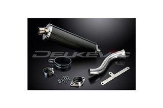 HONDA VFR750 1990-1993 HI LEVEL450MM OVAL CARBON BSAU SILENCER EXHAUST KIT