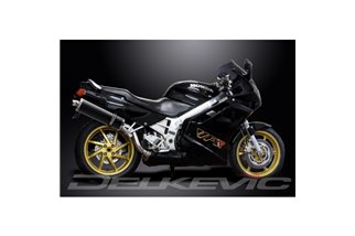 HONDA VFR750 1990-1993 HI LEVEL450MM KIT SCARICO SILENZIATORE OVALE IN CARBONIO BSAU